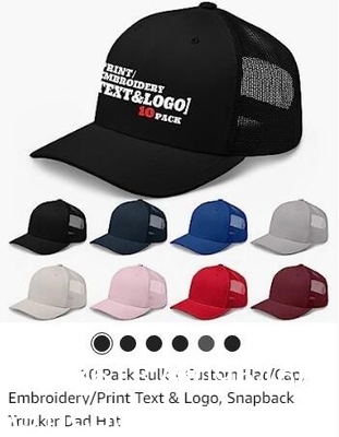 Custom Baseball Cap With Your Text,Personalized Adjustable Trucker Caps Casual Sun Peak Hat For Gifts