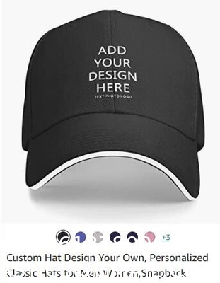 Custom Baseball Cap With Your Text,Personalized Adjustable Trucker Caps Casual Sun Peak Hat For Gifts
