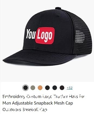 Custom Baseball Cap With Your Text,Personalized Adjustable Trucker Caps Casual Sun Peak Hat For Gifts