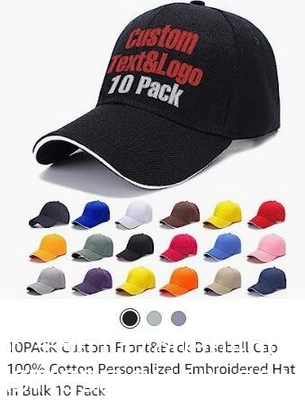 Custom Baseball Cap With Your Text,Personalized Adjustable Trucker Caps Casual Sun Peak Hat For Gifts