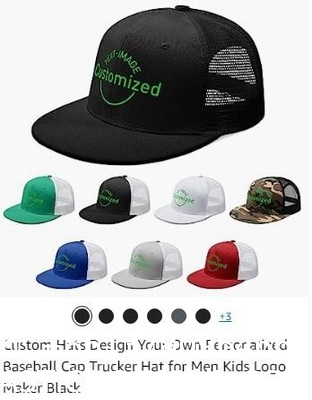 Custom Baseball Cap With Your Text,Personalized Adjustable Trucker Caps Casual Sun Peak Hat For Gifts