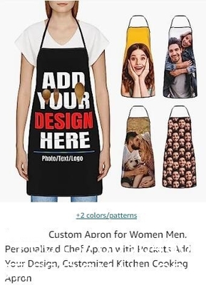 Personalized Apron For Men - Chef Cook Custom Your Design Photo Picture Text DIY Gifts