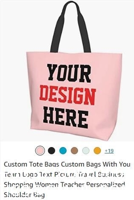 Custom tote bag Design Your Own Text/Logo/Image Personalized Tote Bag Portable Aesthetic