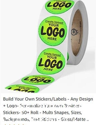 Custom Stickers Your Design Here Business 120 Pcs Rounded Square Kids Personalized Gifts Packaging, Wedding