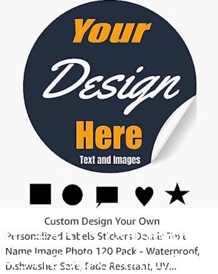 Custom Stickers Your Design Here Business 120 Pcs Rounded Square Kids Personalized Gifts Packaging, Wedding