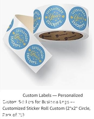 Custom Stickers Your Design Here Business 120 Pcs Rounded Square Kids Personalized Gifts Packaging, Wedding