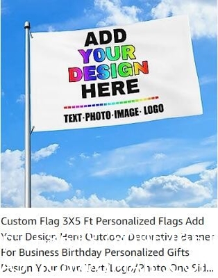 Custom Flag Personalized Flags Add Your Design Here Outdoor Decorative Flag 3x5Ft Create Your Own Picture Text