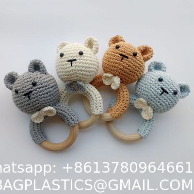 DIY Ornament Baby Molar Teether Accessories Color Crochet Bear Baby Molar Bracelet Stall Toy