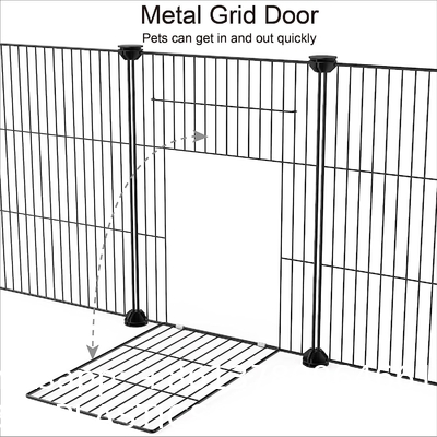 Pet Playpen,Small Animals Cage DIY Wire Portable Yard Fence with Door Puppies, Kitties, Bunny, Turtl