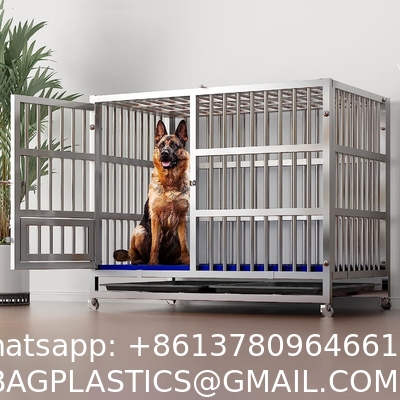 Large Stainless Steel Dog Crate XL 43 inch Indoor Kennel Cages and Playpen for Training Large Dog Outdoor