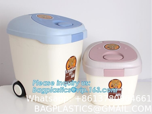 Pet Food Storage Container - 8 Quart Capacity Bird Seed Container & Dog Food Storage, with Durable Grip Handle