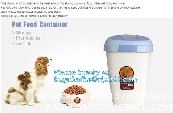Pet Food Storage Container - 8 Quart Capacity Bird Seed Container & Dog Food Storage, with Durable Grip Handle