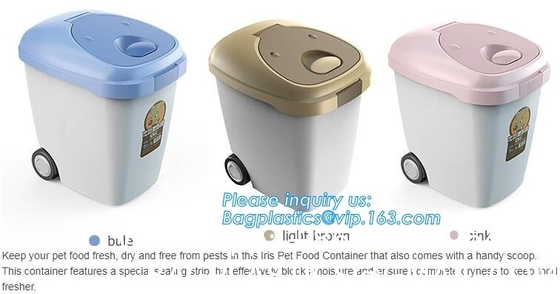 Pet Food Storage Container - 8 Quart Capacity Bird Seed Container & Dog Food Storage, with Durable Grip Handle
