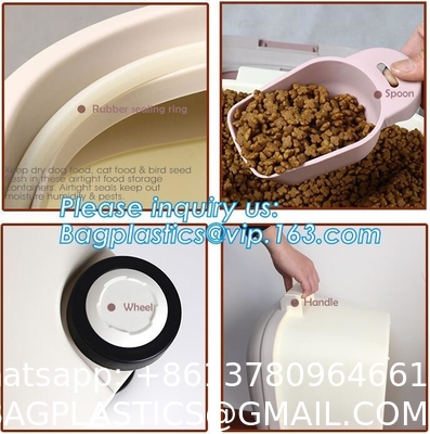 Pet Food Storage Container - 8 Quart Capacity Bird Seed Container & Dog Food Storage, with Durable Grip Handle