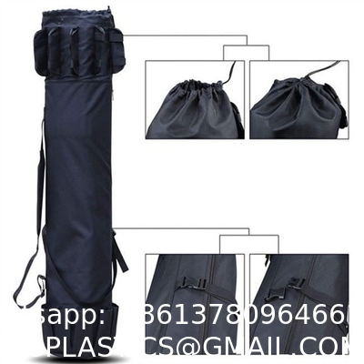 Durable Canvas Fishing Rod & Reel Organizer Bag Travel Carry Case Bag- Holds 5 Poles & Tackle
