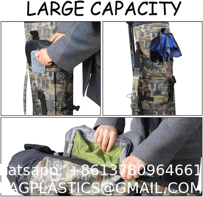 Durable Canvas Fishing Rod & Reel Organizer Bag Travel Carry Case Bag- Holds 5 Poles & Tackle