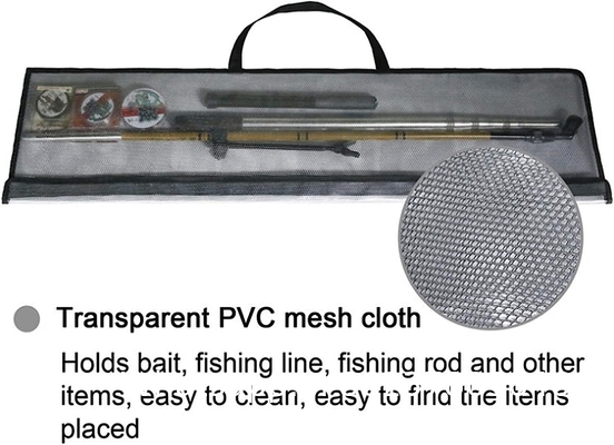 Fishing Rod Case Three Layers Fishing Rod Bag Oxford Folding Fishing Pole Bag Outdoor Waterproof Tackle Storage