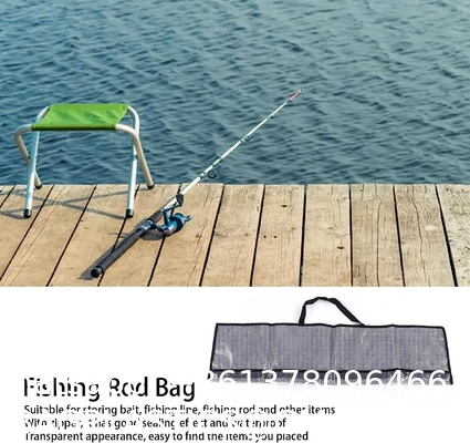 Fishing Rod Case Three Layers Fishing Rod Bag Oxford Folding Fishing Pole Bag Outdoor Waterproof Tackle Storage