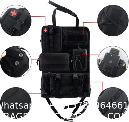 Tactical Front Seat Back Storage Bag/Hanger Bag Organizer With 5 Bags,Universal Fits For All Vehicel