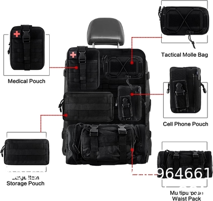 Tactical Front Seat Back Storage Bag/Hanger Bag Organizer With 5 Bags,Universal Fits For All Vehicel