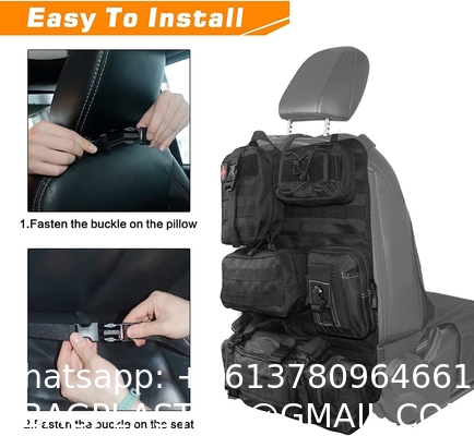 Tactical Front Seat Back Storage Bag/Hanger Bag Organizer With 5 Bags,Universal Fits For All Vehicel