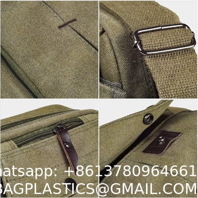 Outdoor Military Canvas Storage Bag, Men'S Canvas Small Messenger Bag Casual Shoulder Bag Chest Bag Travel Carry Bag