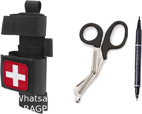 Tactical Tourniquet Storage Bag, 1000D Tactical Tourniquet Holder Molle Trauma Medcial Shears Holster TQ Pouch