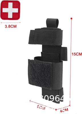 Tactical Tourniquet Storage Bag, 1000D Tactical Tourniquet Holder Molle Trauma Medcial Shears Holster TQ Pouch