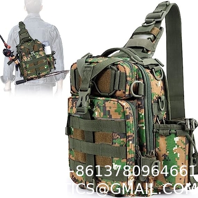 Fishing Backpack With Rod Holder Fishing Tackle Bag Fishing Gear Bag, Outdoor Camouflage Tactical Bag Fishing Bag