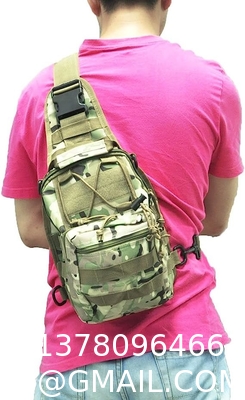 Outdoor Army Camouflage Fanny Pack Waist Bag Tactical Backpack, Military Cross-Body Molle Sling Shoulder Back