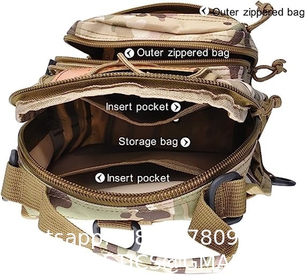 Outdoor Army Camouflage Fanny Pack Waist Bag Tactical Backpack, Military Cross-Body Molle Sling Shoulder Back