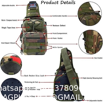 Tactical Shoulder Sling Bag Small Outdoor Chest Pack For Men Traveling, Trekking, Camping, Rover Sling Daypack