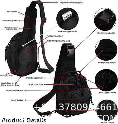 Tactical Shoulder Sling Bag Small Outdoor Chest Pack For Men Traveling, Trekking, Camping, Rover Sling Daypack