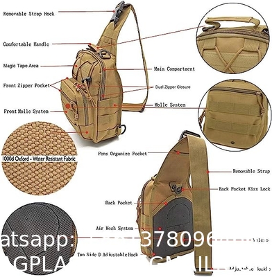 Tactical Shoulder Sling Bag Small Outdoor Chest Pack For Men Traveling, Trekking, Camping, Rover Sling Daypack