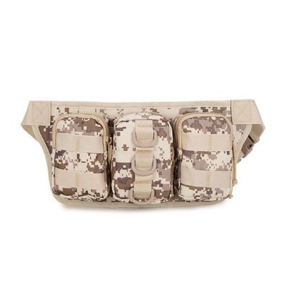 ornaments Camouflage Waist Bag Utility Belt with Water Bottle Holder Hiking Mountaineering Camping Riding Fish