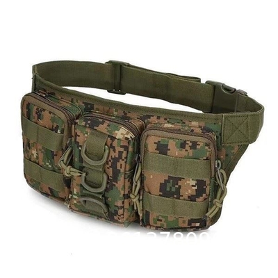 Military Camouflage Waist Bag Utility Belt with Water Bottle Holder Hiking Mountaineering Camping Riding Fish