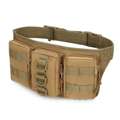 Military Camouflage Waist Bag Utility Belt with Water Bottle Holder Hiking Mountaineering Camping Riding Fish
