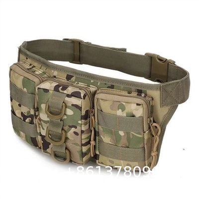 Military Camouflage Waist Bag Utility Belt with Water Bottle Holder Hiking Mountaineering Camping Riding Fish