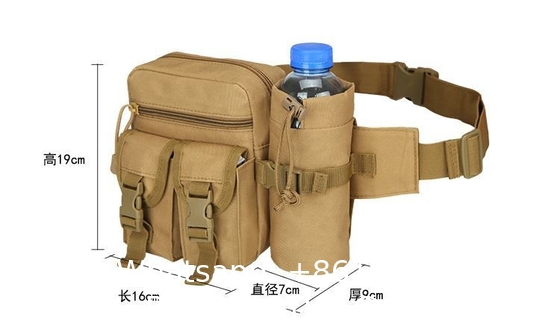 Tactical Waist Bag Military Fanny Pack, Utility Belt With Water Bottle Holder, Suitable For Hiking Mountaineeri