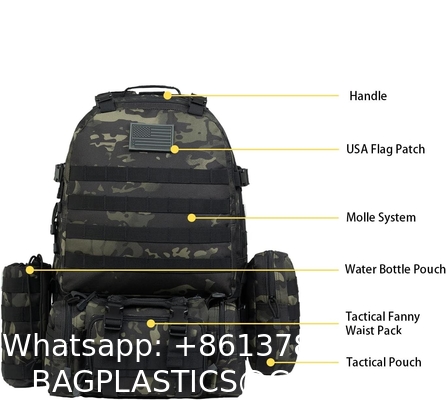 Military Backpack, Tactical, Large Molle Assault Pack Military Tactical Army Camping Hiking Trekking