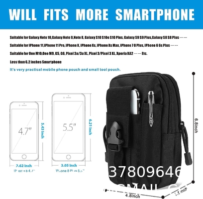 Tactical Waist Pouch EDC Molle Waist Bag Belt Phone Pouch Holster Purse Carrying Pouch For Smartphone, Tools
