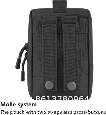 Molle Pouche, 5pc Tactical Molle Pouches Gadget EDC Pouch Hanging Waist Pocket For Hunting Sport Black