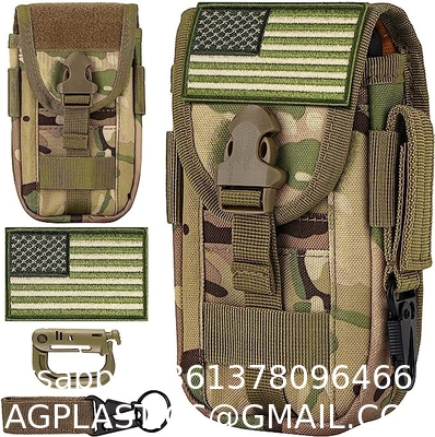 Tactical Cell Phone Holster Pouch, Tactical Smartphone Pouches Cellphone Case Molle Gadget Bag Molle Attachment Belt