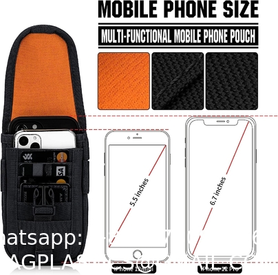 Tactical Cell Phone Holster Pouch, Tactical Smartphone Pouches Cellphone Case Molle Gadget Bag Molle Attachment Belt