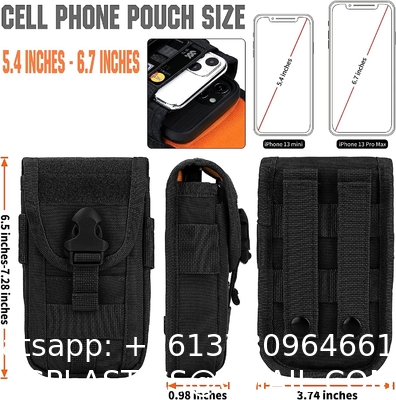 Tactical Cell Phone Holster Pouch, Tactical Smartphone Pouches Cellphone Case Molle Gadget Bag Molle Attachment Belt
