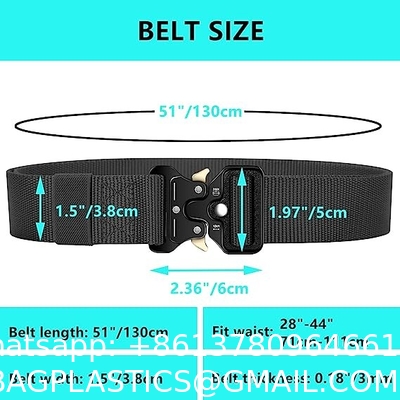 Tactical Belt Military Gun Belts Rigger Webbing With Heavy-Duty Quick-Release Buckle And EDC Molle Pouch