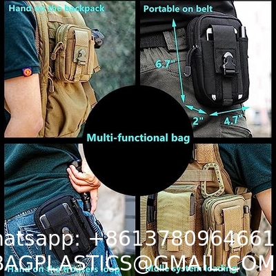 Tactical Belt Military Gun Belts Rigger Webbing With Heavy-Duty Quick-Release Buckle And EDC Molle Pouch