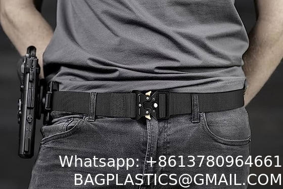 Tactical Belt Military Gun Belts Rigger Webbing With Heavy-Duty Quick-Release Buckle And EDC Molle Pouch