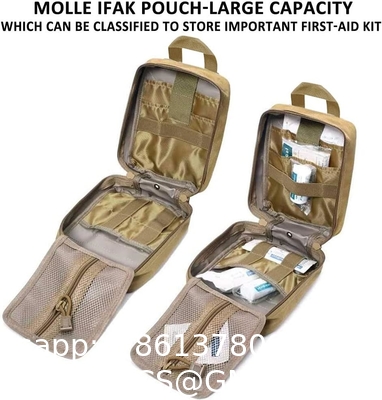 1000D Molle Ifak Pouch Rip Away, Tactical Tear Away Medical Pouch Empty, Military First Aid Pouch Bag Only for Camping