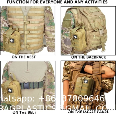 1000D Molle Ifak Pouch Rip Away, Tactical Tear Away Medical Pouch Empty, Military First Aid Pouch Bag Only for Camping